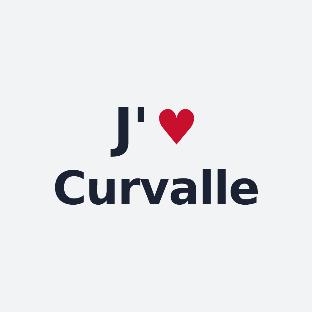 Poster personnalisé Curvalle — design J'aime Curvalle