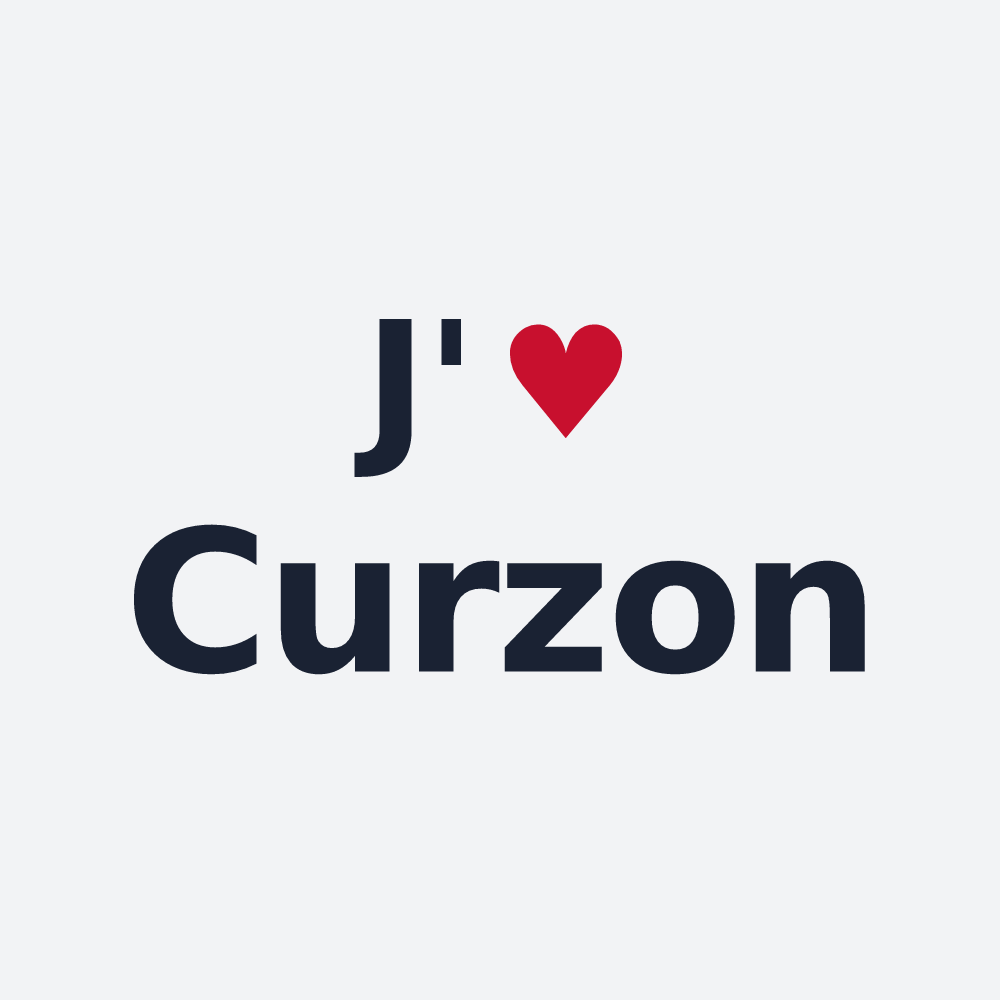 Poster personnalisé Curzon — design J'aime Curzon