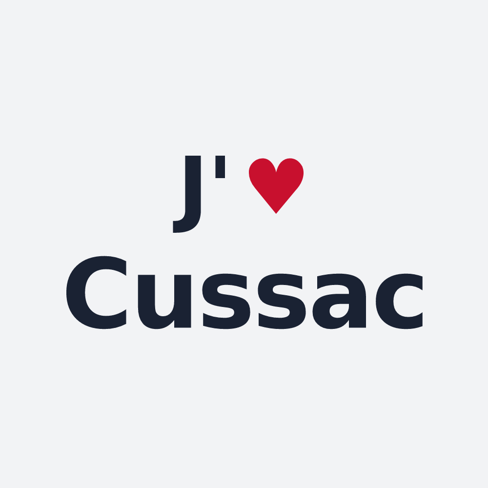 Poster personnalisé Cussac — design J'aime Cussac