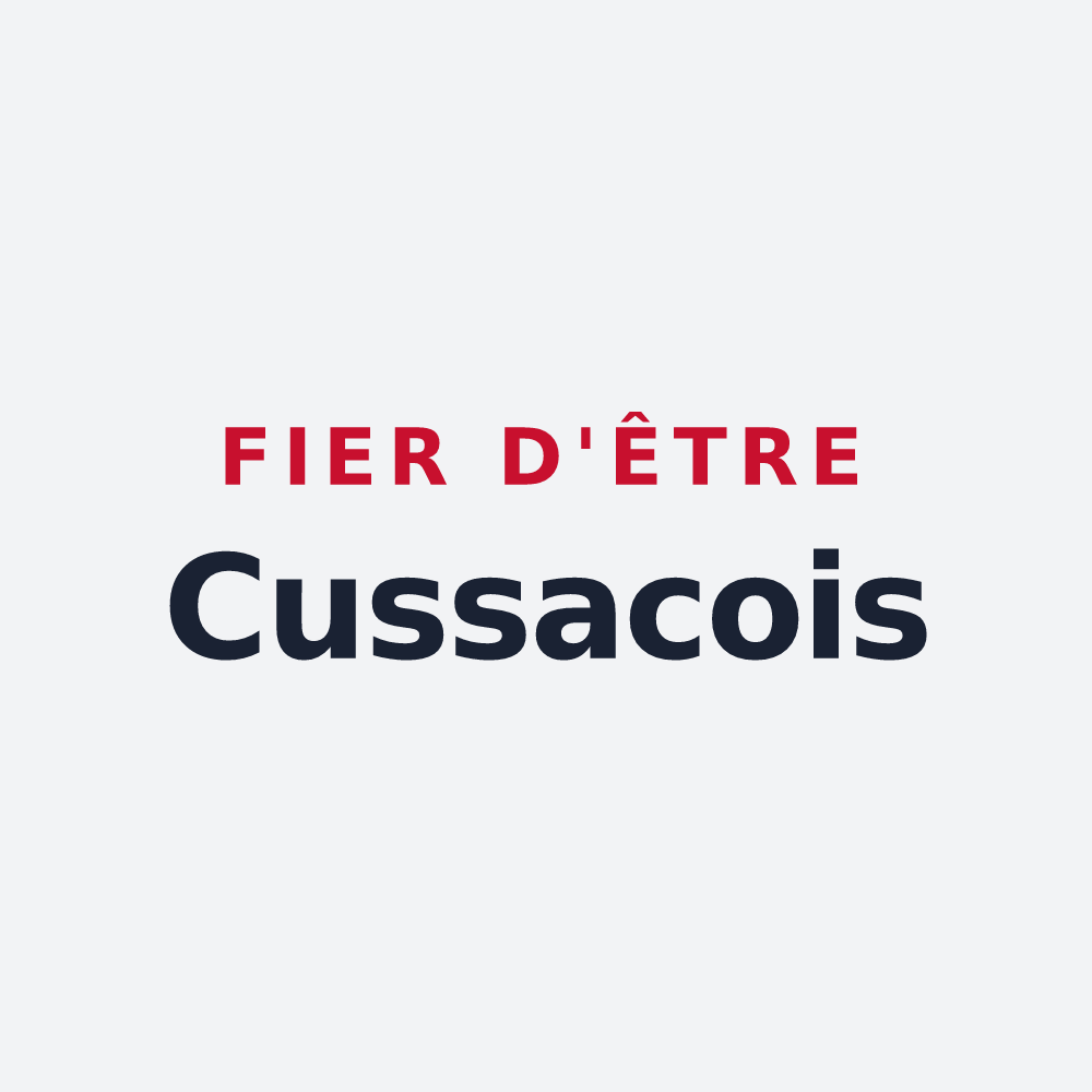 Poster « Fier d'être Cussacois » — design pour Cussac