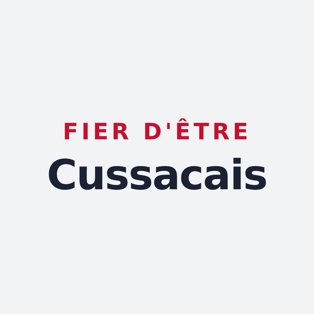 Poster « Fier d'être Cussacais » — design pour Cussac-Fort-Médoc