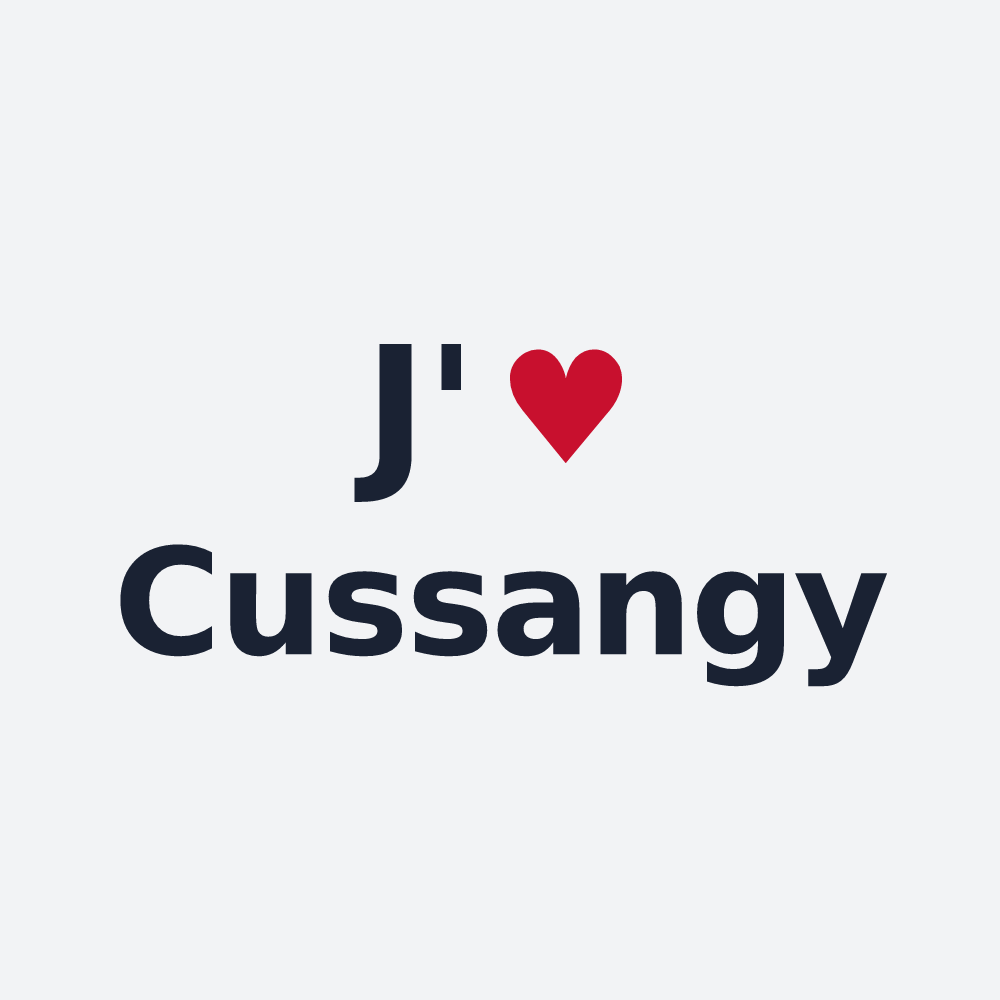 Poster personnalisé Cussangy — design J'aime Cussangy