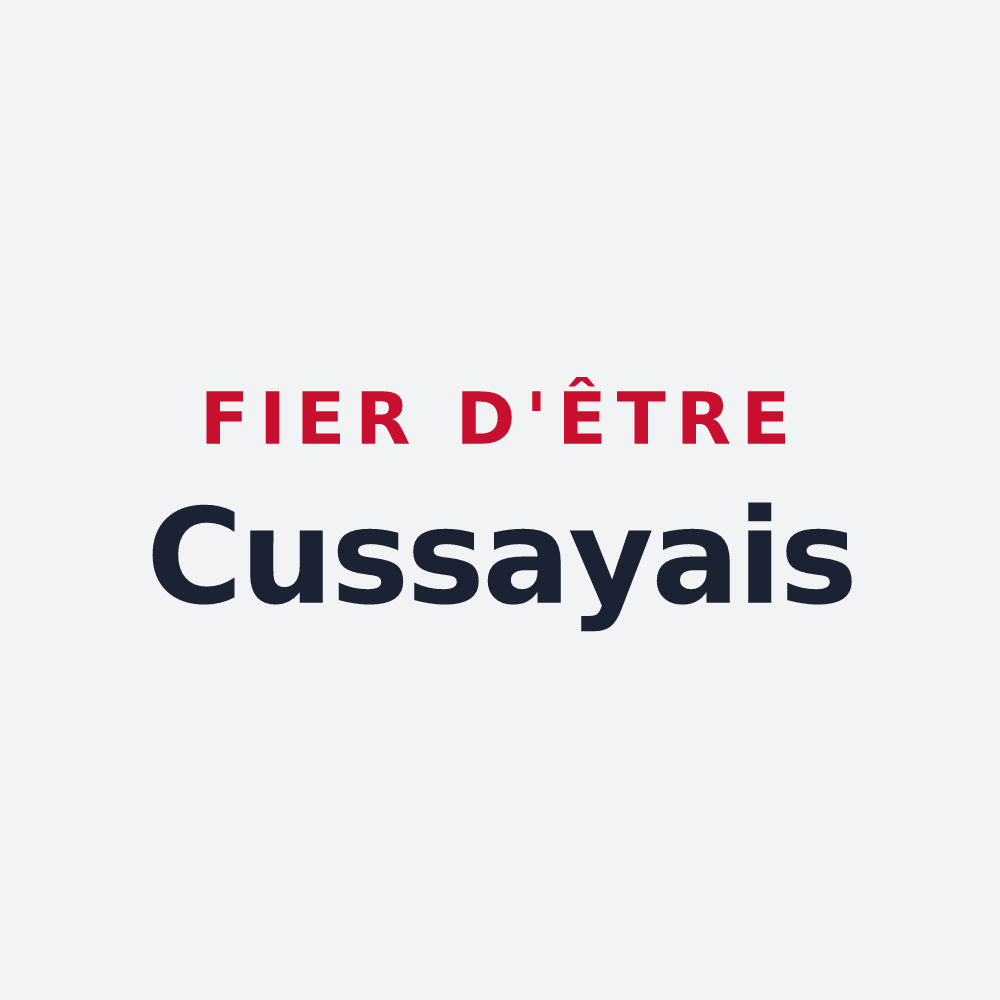 Poster « Fier d'être Cussayais » — design pour Cussay
