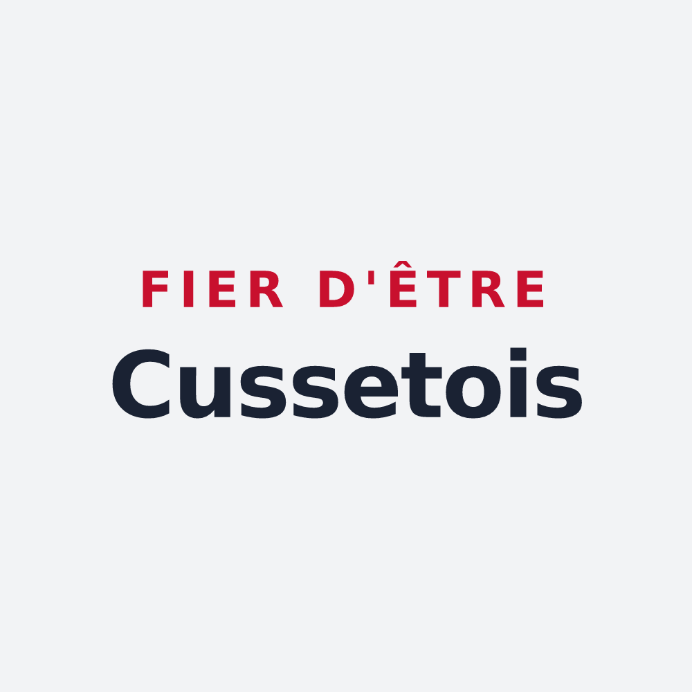 Poster « Fier d'être Cussetois » — design pour Cusset