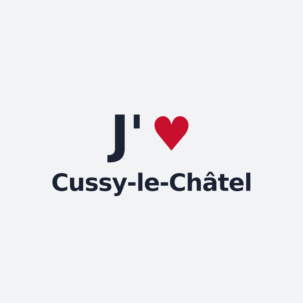 Poster personnalisé Cussy-le-Châtel — design J'aime Cussy-le-Châtel