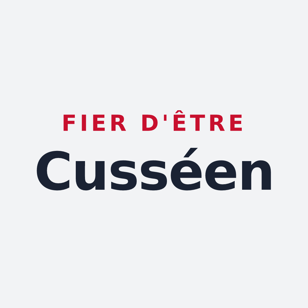 Poster « Fier d'être Cusséen » — design pour Cussy-les-Forges