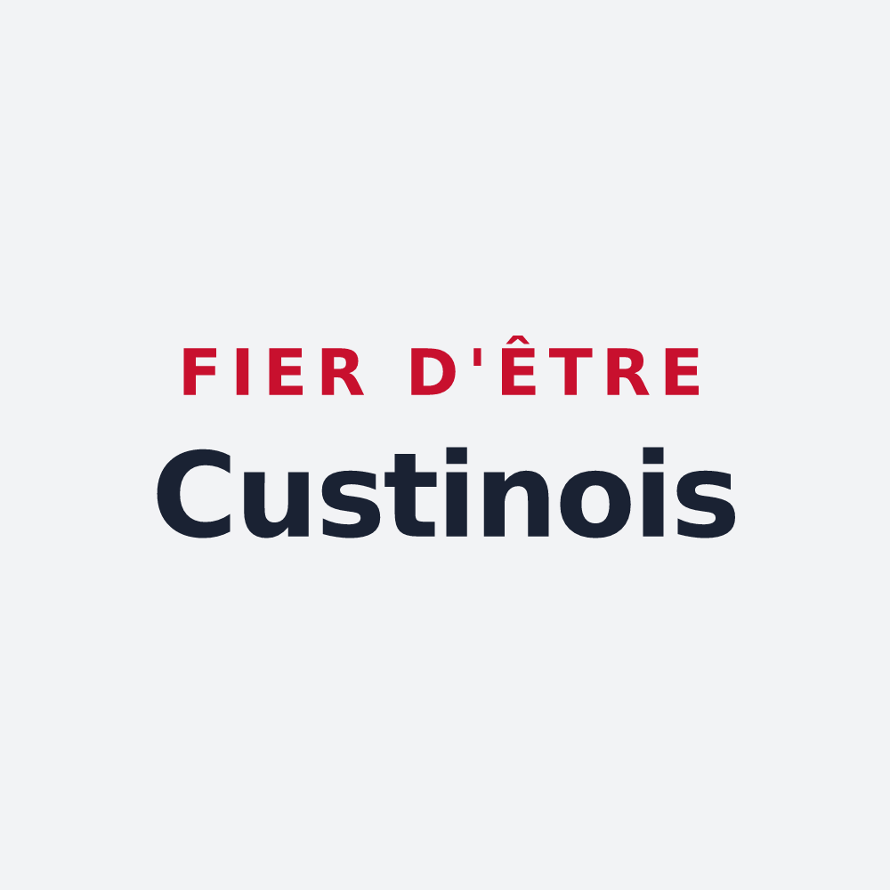 Poster « Fier d'être Custinois » — design pour Custines