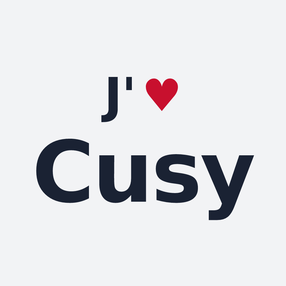 Poster personnalisé Cusy — design J'aime Cusy