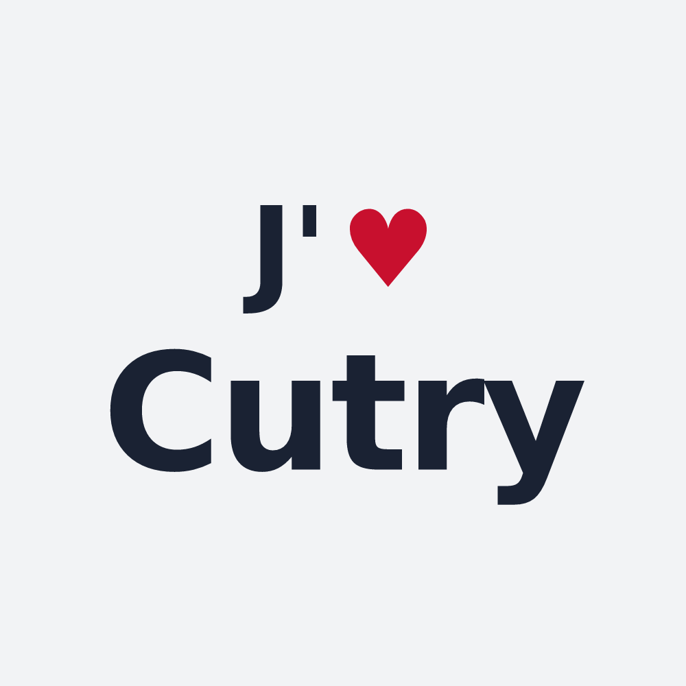 Poster personnalisé Cutry — design J'aime Cutry
