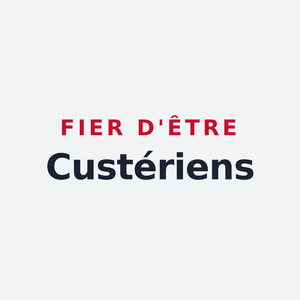 Poster « Fier d'être Custériens » — design pour Cutry