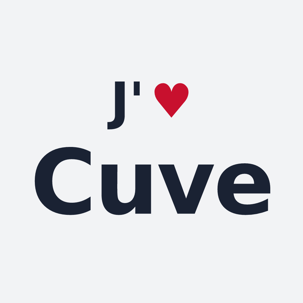 Poster personnalisé Cuve — design J'aime Cuve