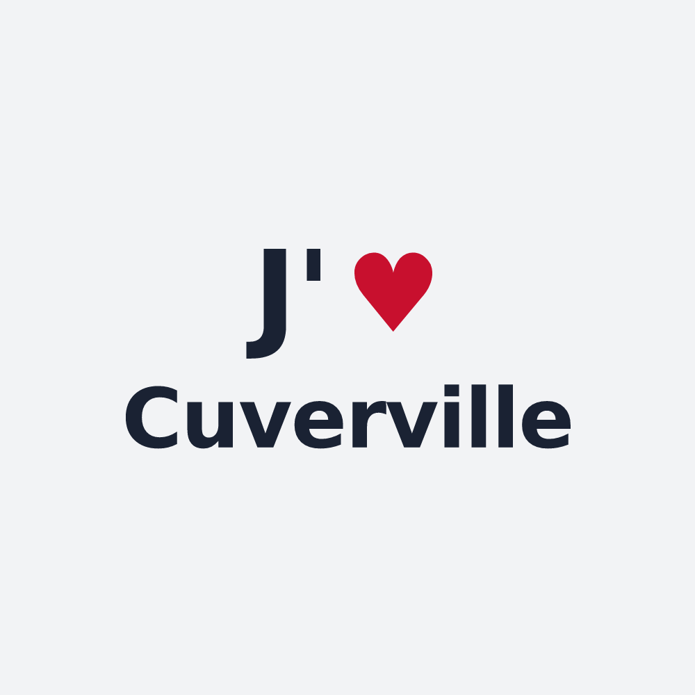 Poster personnalisé Cuverville — design J'aime Cuverville