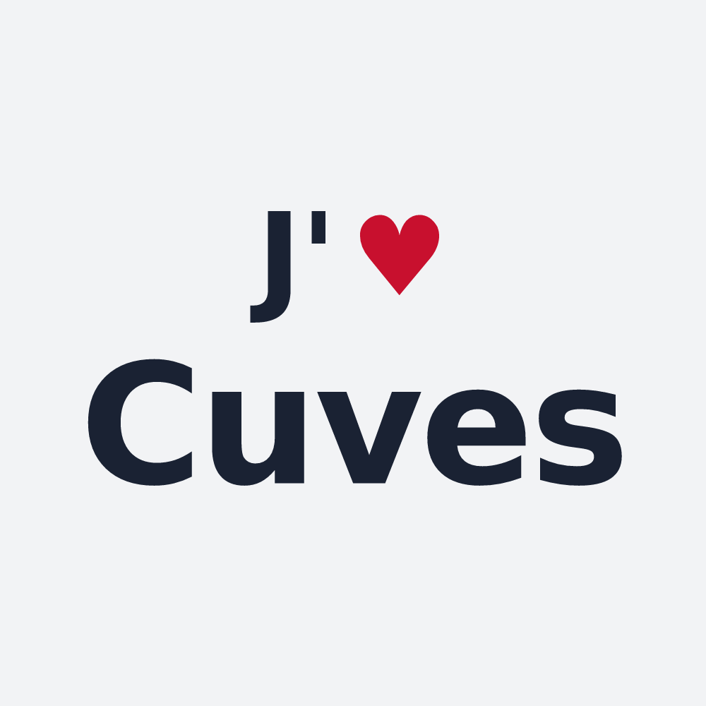 Poster personnalisé Cuves — design J'aime Cuves