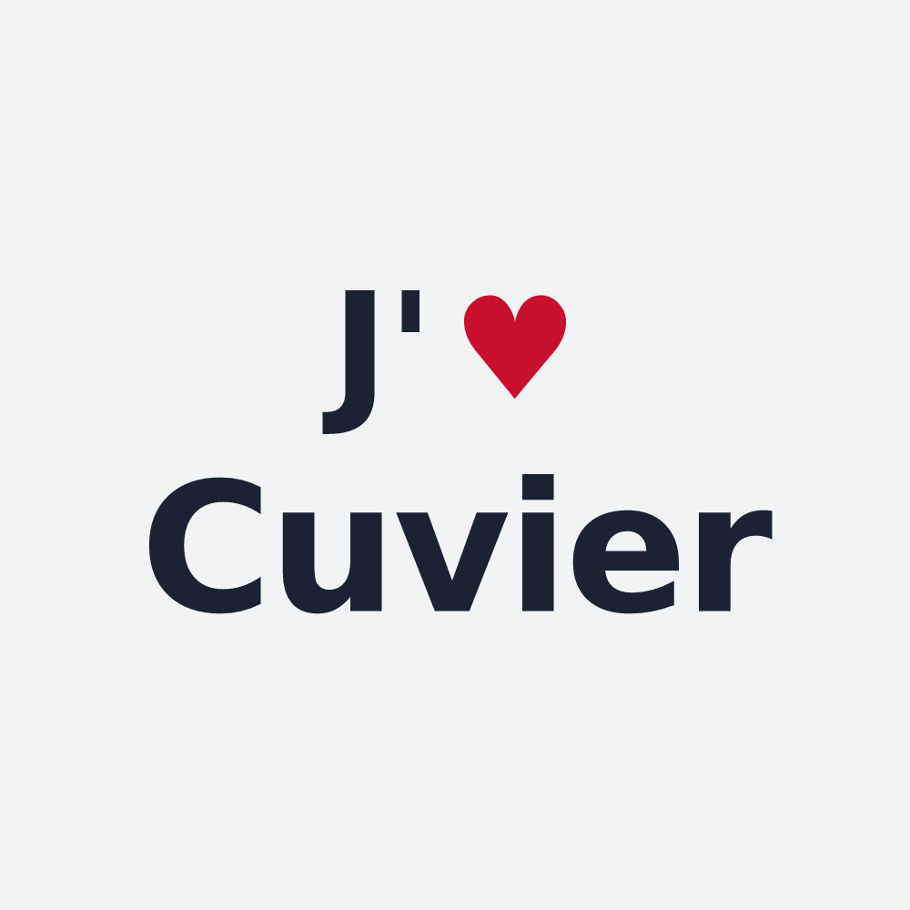 Poster personnalisé Cuvier — design J'aime Cuvier