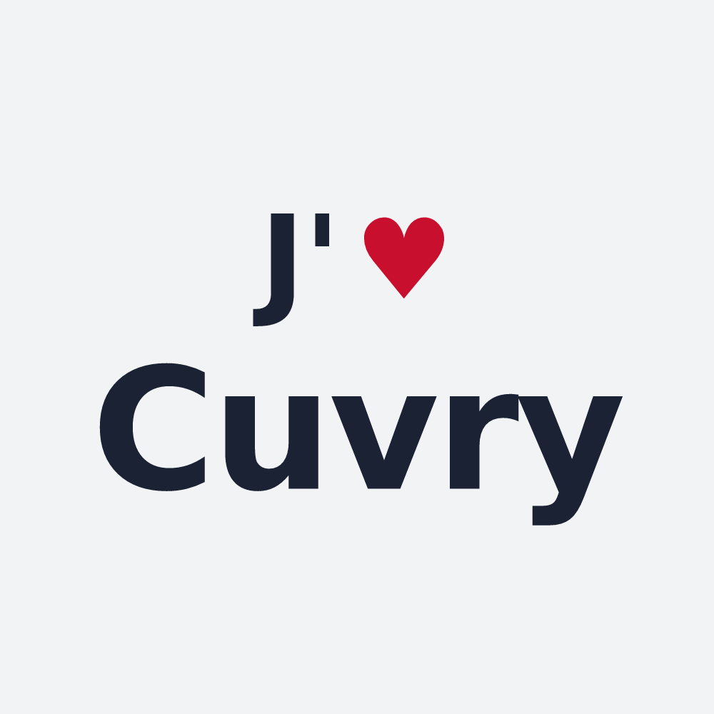 Poster personnalisé Cuvry — design J'aime Cuvry