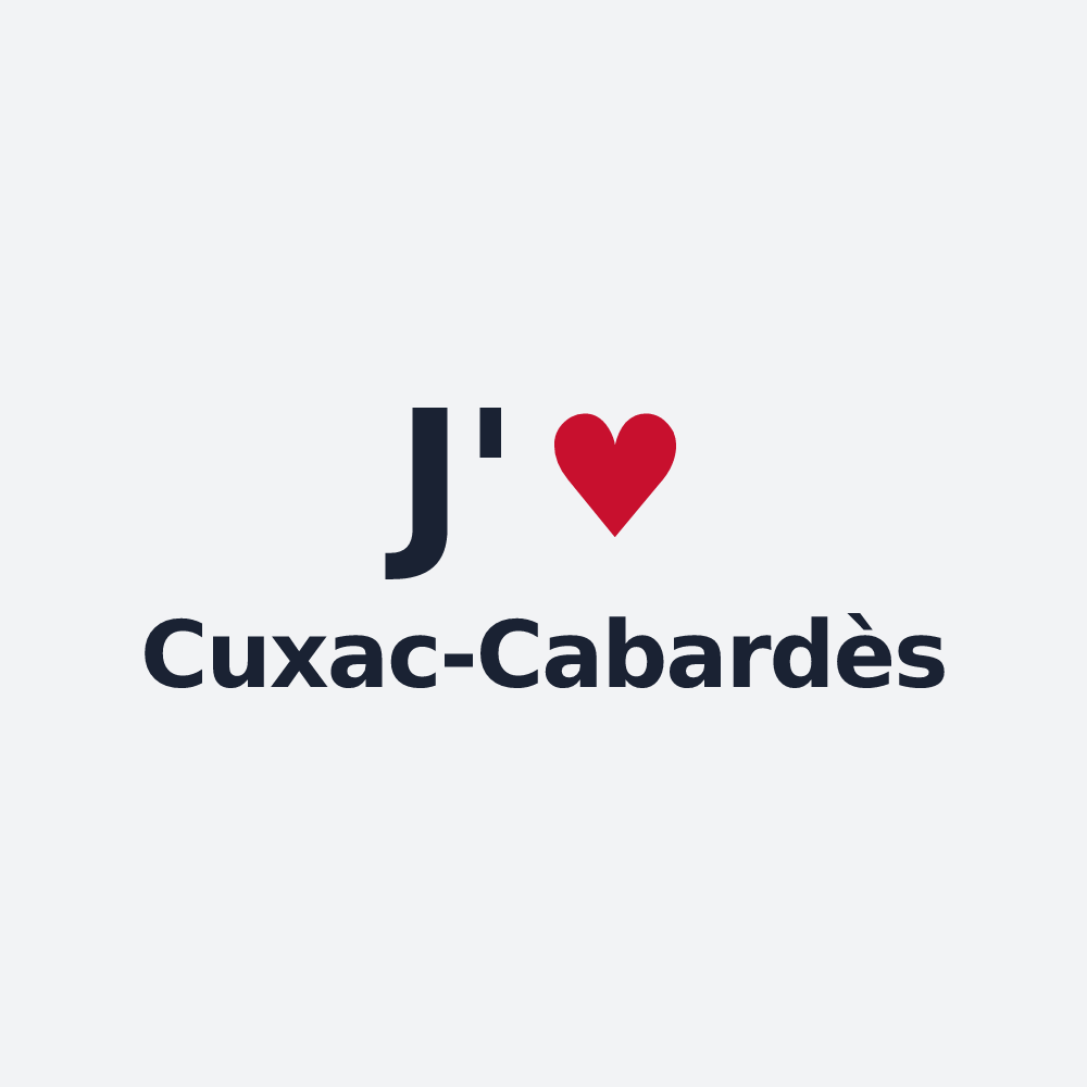 Poster personnalisé Cuxac-Cabardès — design J'aime Cuxac-Cabardès