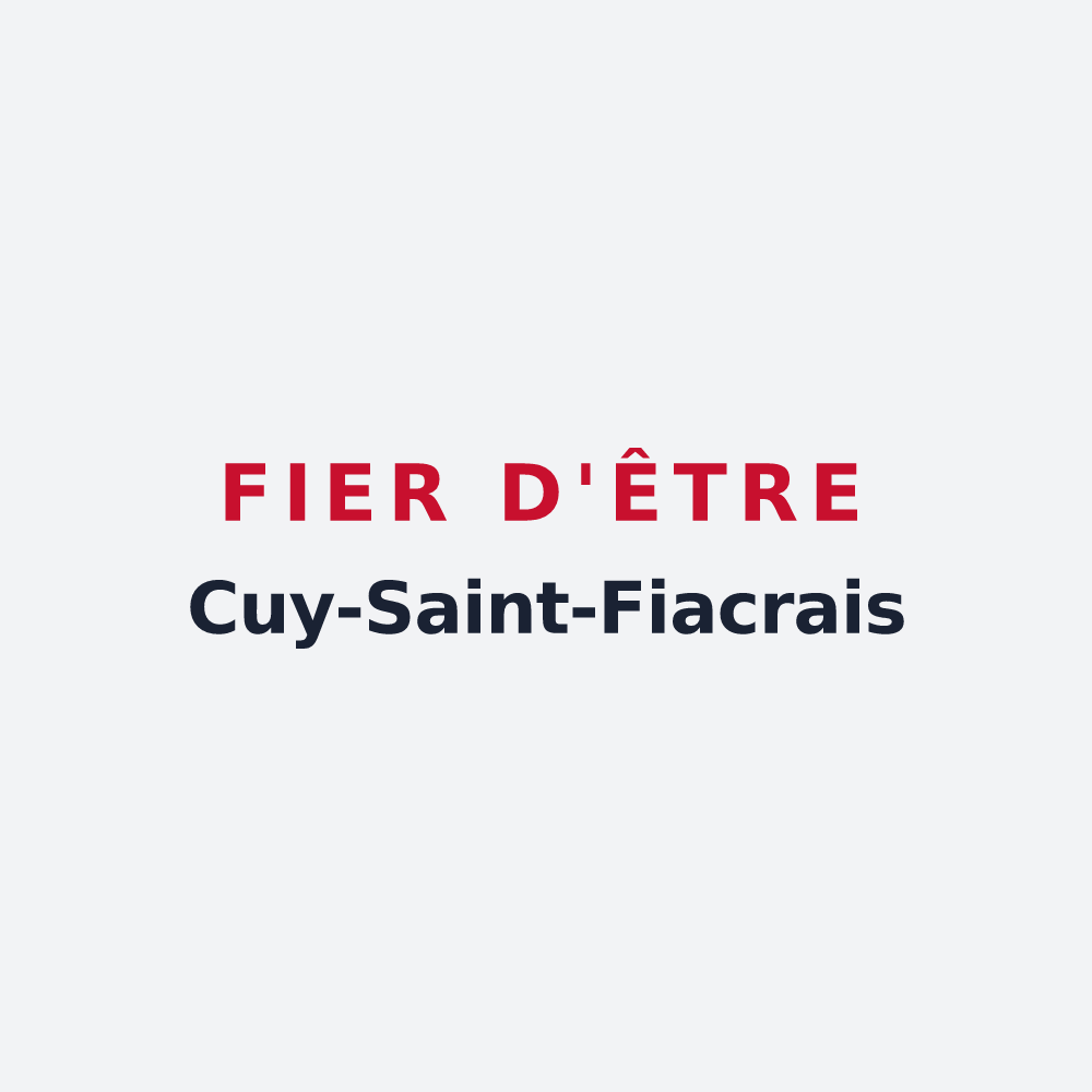 Poster « Fier d'être Cuy-Saint-Fiacrais » — design pour Cuy-Saint-Fiacre