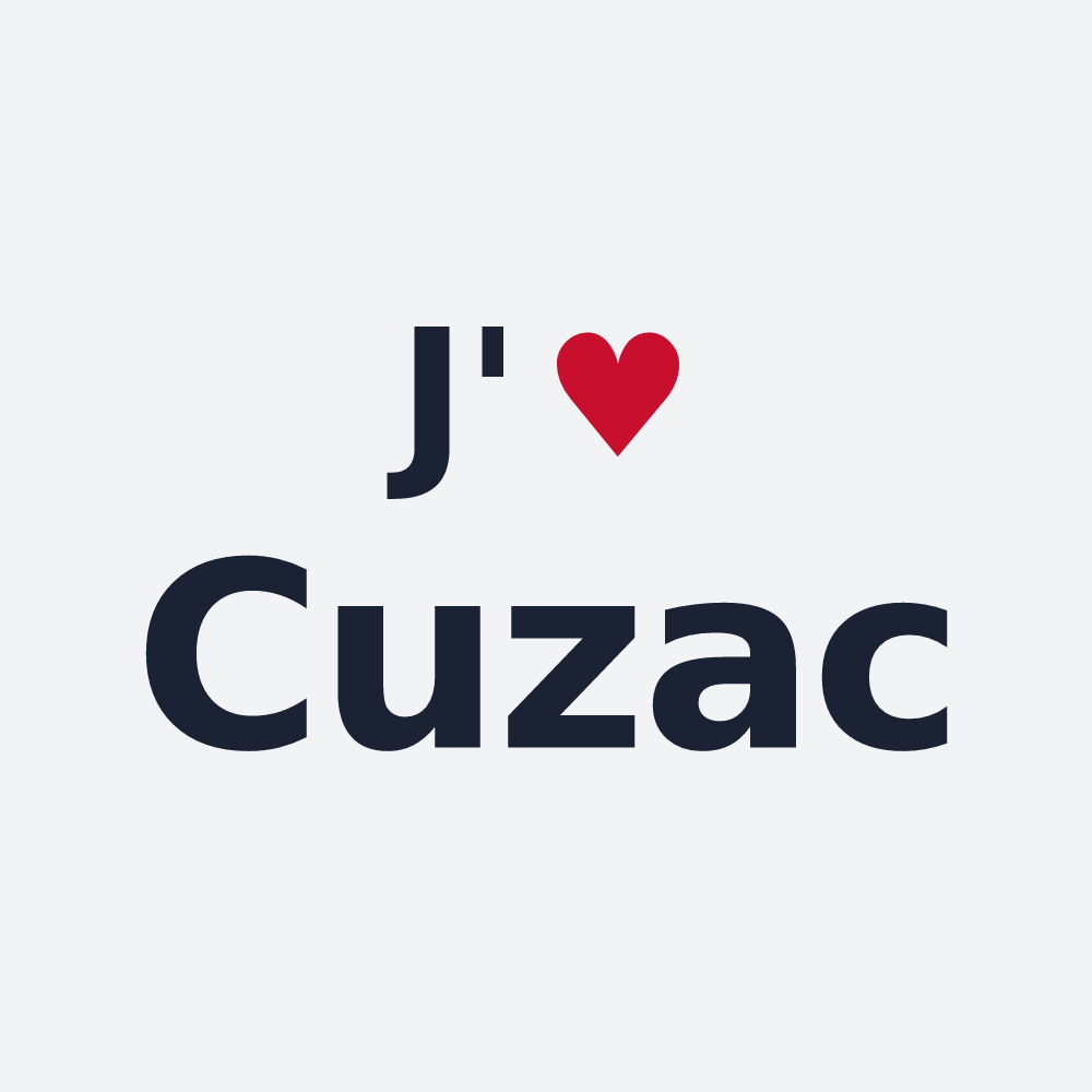 Poster personnalisé Cuzac — design J'aime Cuzac
