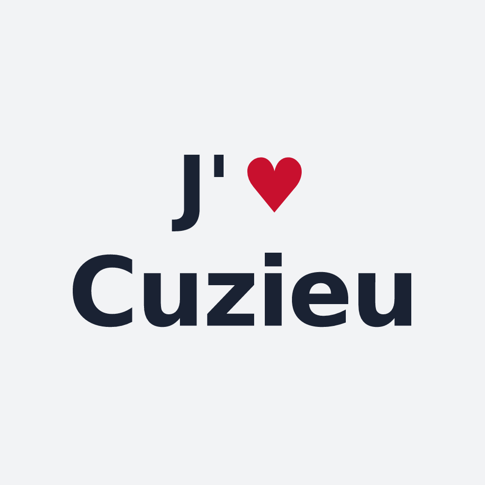 Poster personnalisé Cuzieu — design J'aime Cuzieu