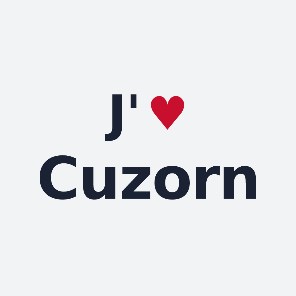 Poster personnalisé Cuzorn — design J'aime Cuzorn