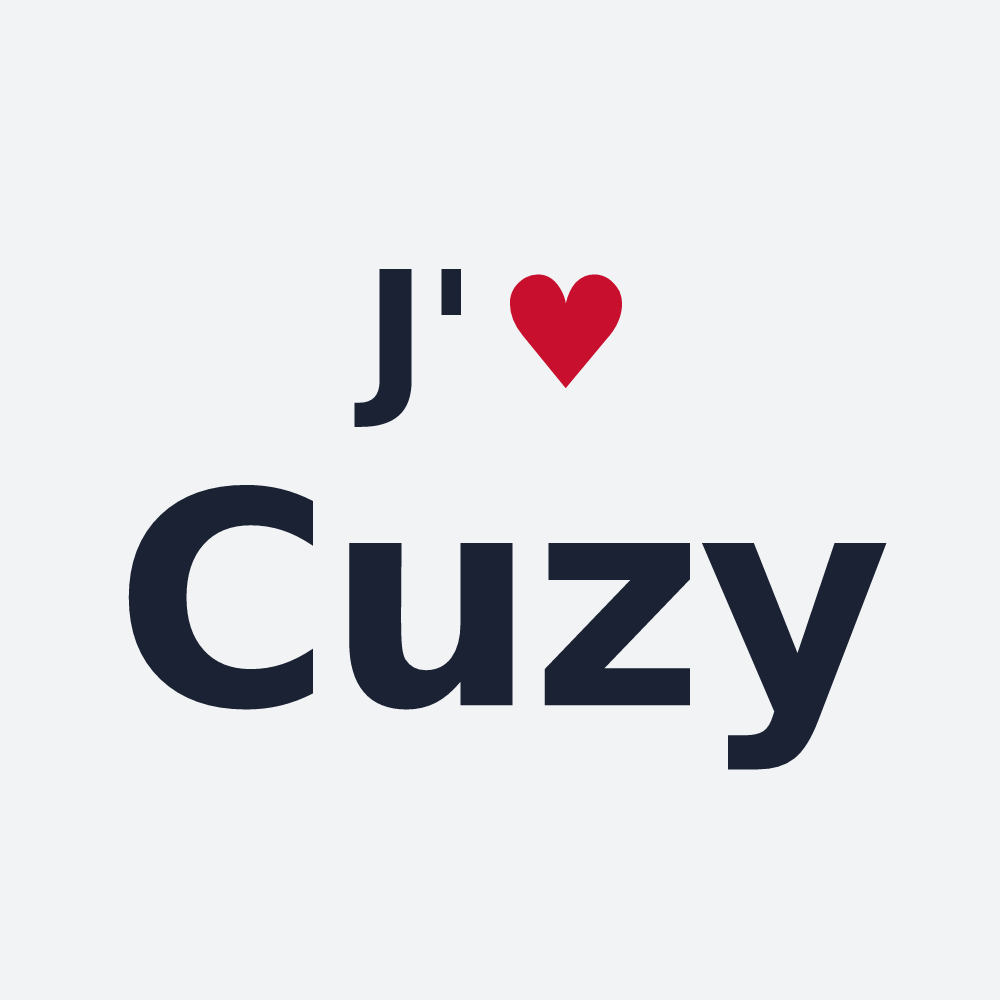 Poster personnalisé Cuzy — design J'aime Cuzy