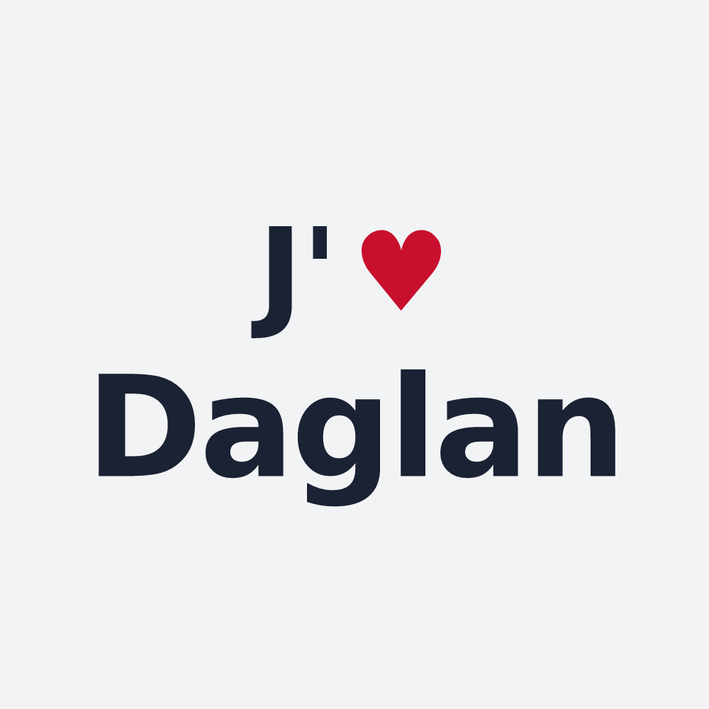 Poster personnalisé Daglan — design J'aime Daglan