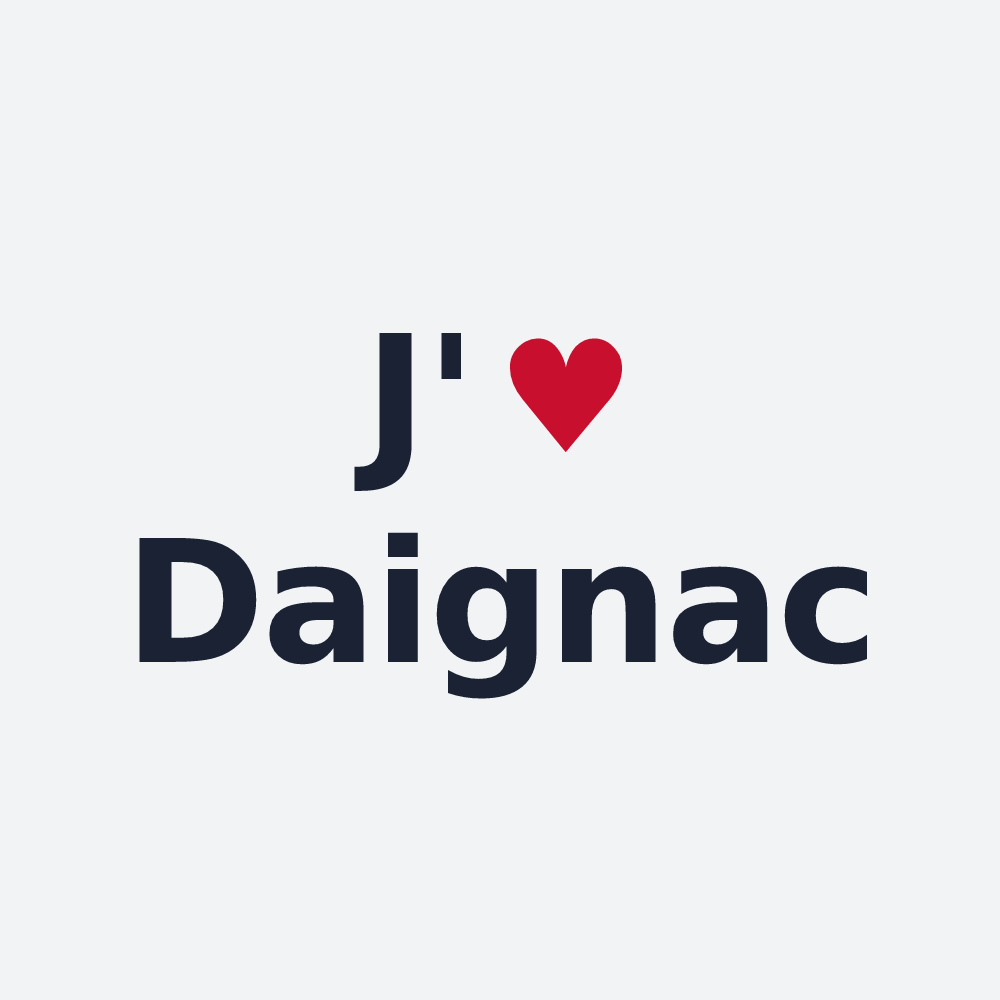 Poster personnalisé Daignac — design J'aime Daignac