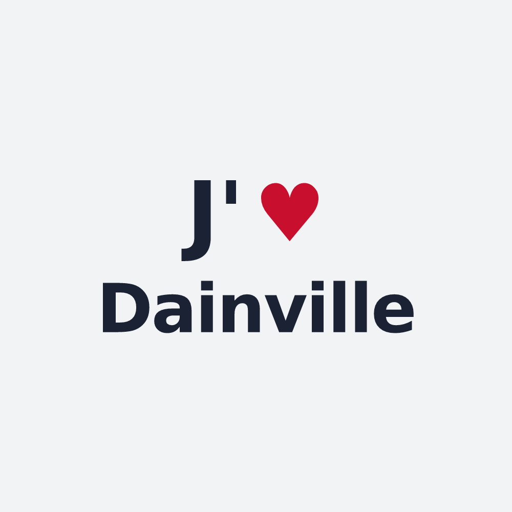 Poster personnalisé Dainville — design « J'aime Dainville » imprimé sur le poster