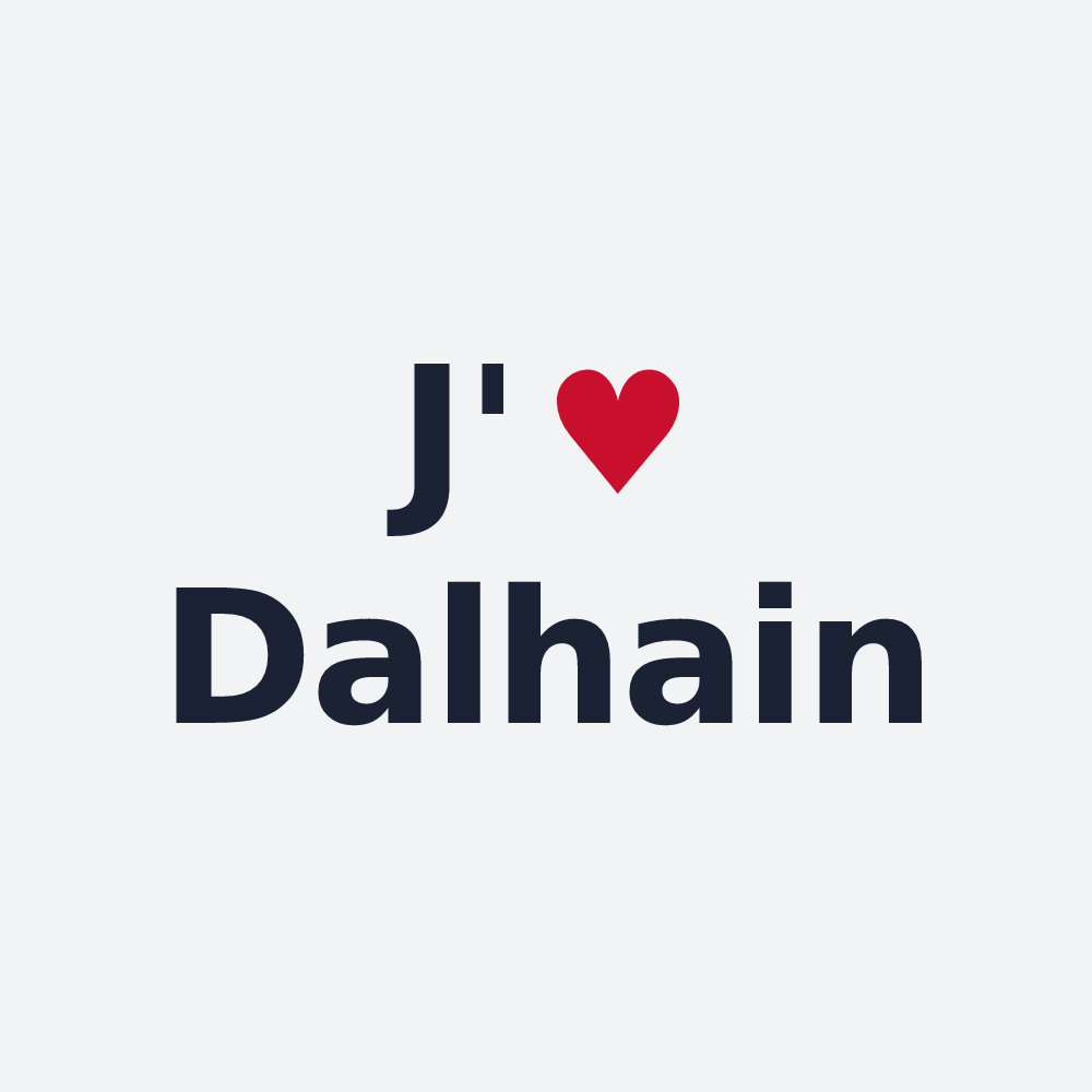 Poster personnalisé Dalhain — design J'aime Dalhain