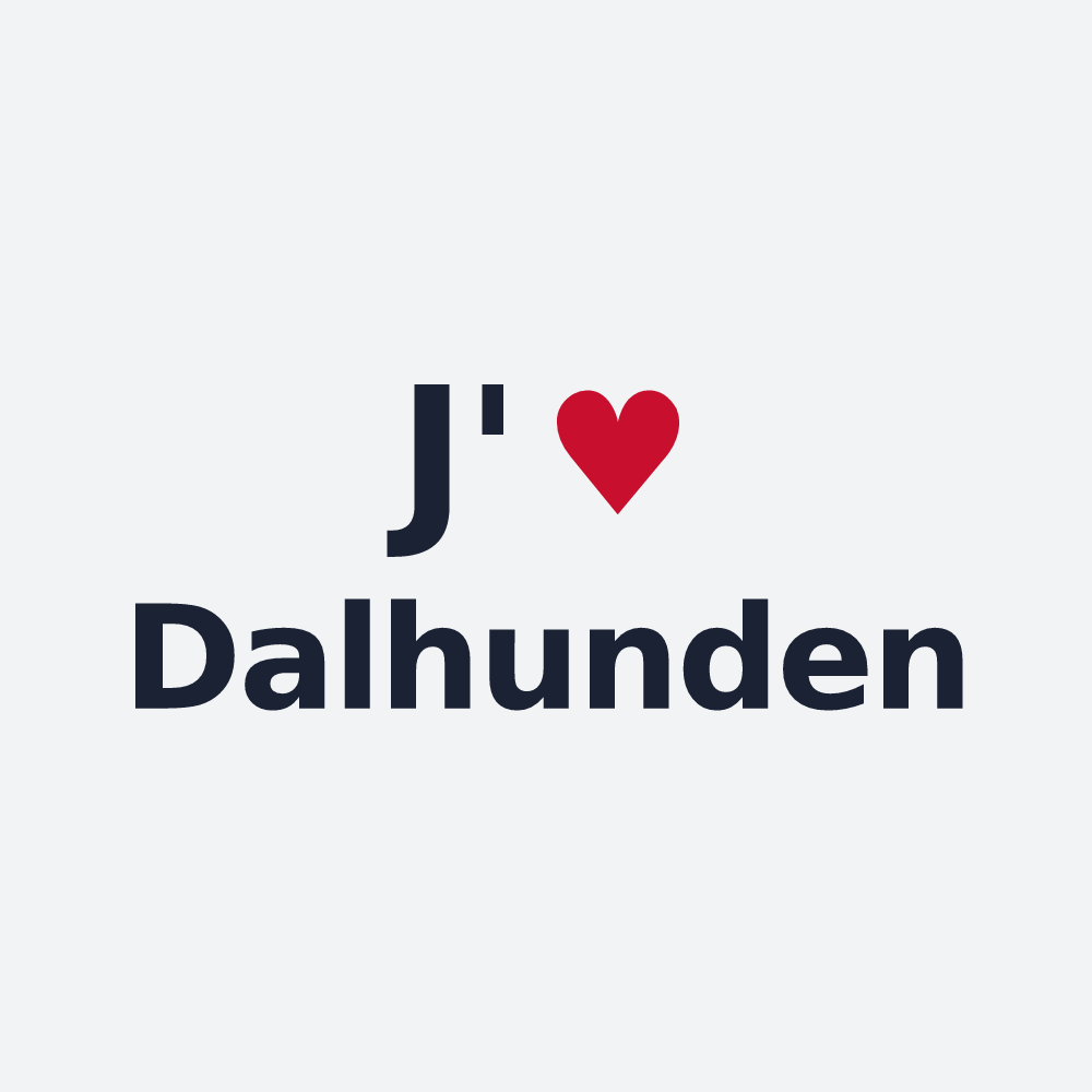 Poster personnalisé Dalhunden — design J'aime Dalhunden