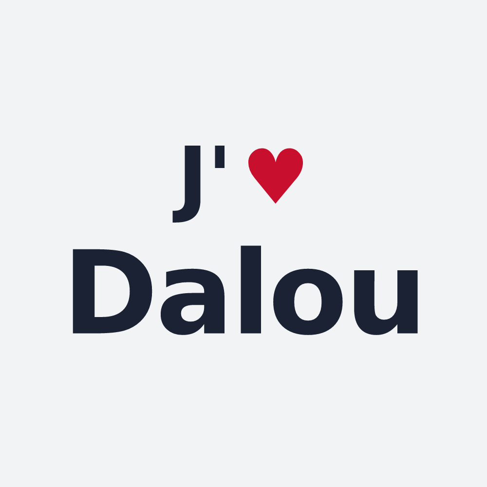 Poster personnalisé Dalou — design J'aime Dalou