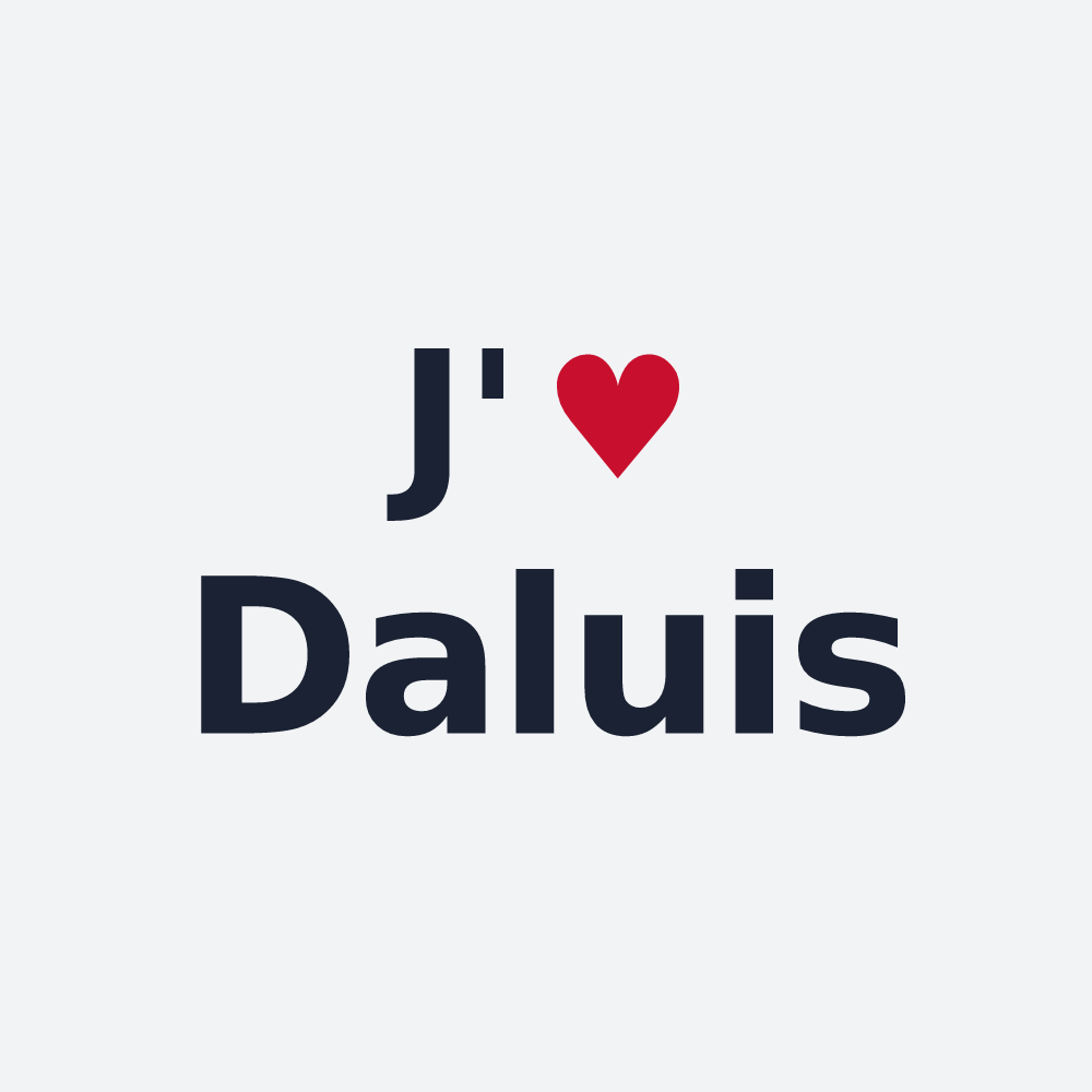 Poster personnalisé Daluis — design J'aime Daluis