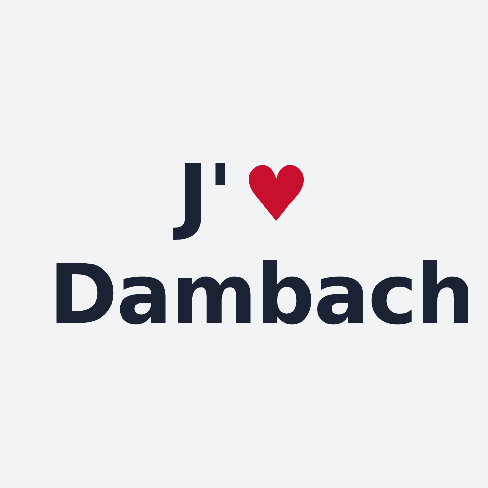 Poster personnalisé Dambach — design J'aime Dambach