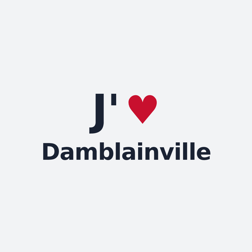 Poster personnalisé Damblainville — design J'aime Damblainville
