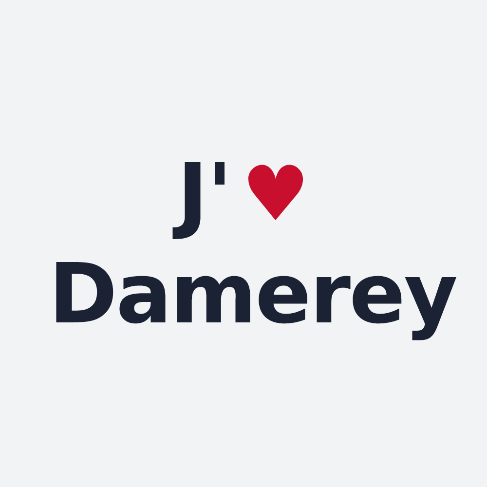 Poster personnalisé Damerey — design J'aime Damerey