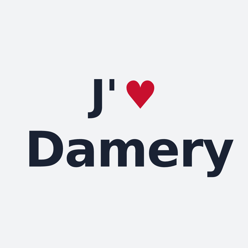 Poster personnalisé Damery — design J'aime Damery