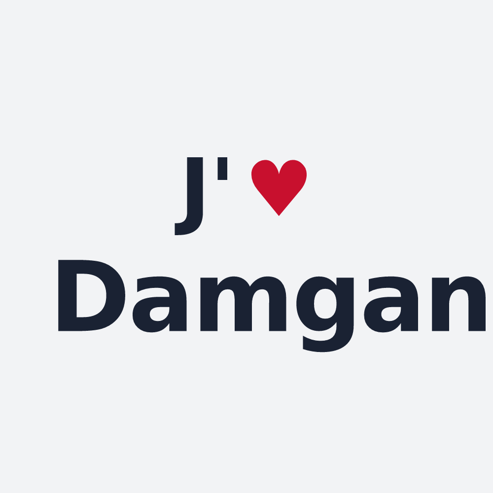 Poster personnalisé Damgan — design J'aime Damgan
