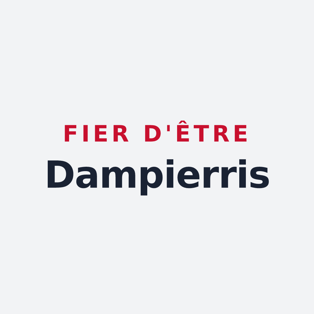 Poster « Fier d'être Dampierris » — design pour Dampierre-en-Bresse