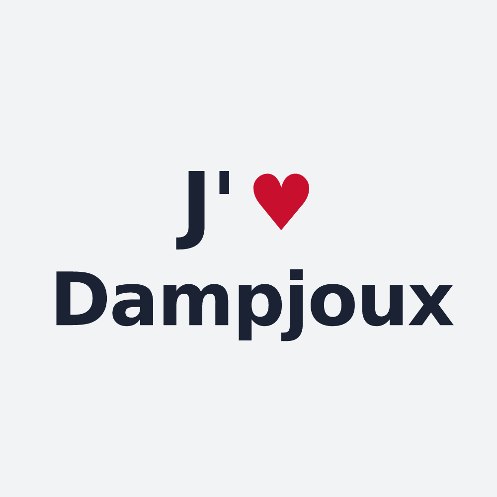 Poster personnalisé Dampjoux — design J'aime Dampjoux