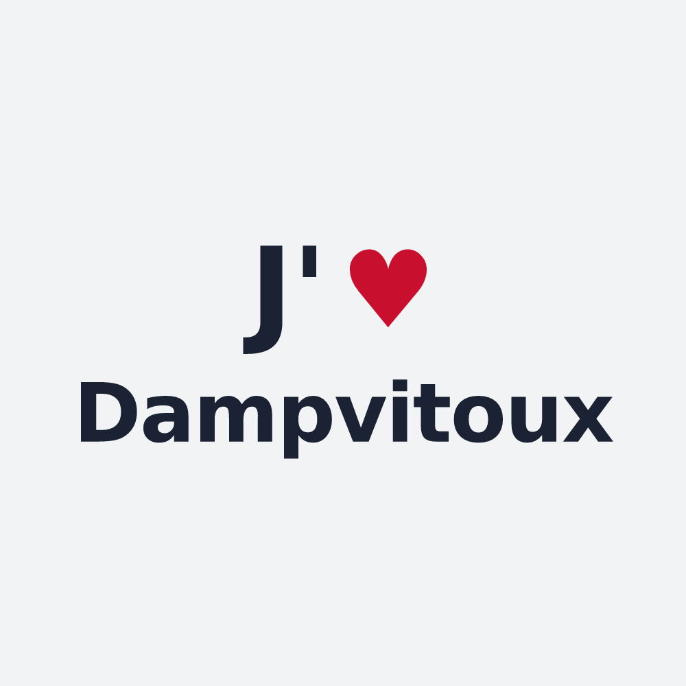 Poster personnalisé Dampvitoux — design J'aime Dampvitoux