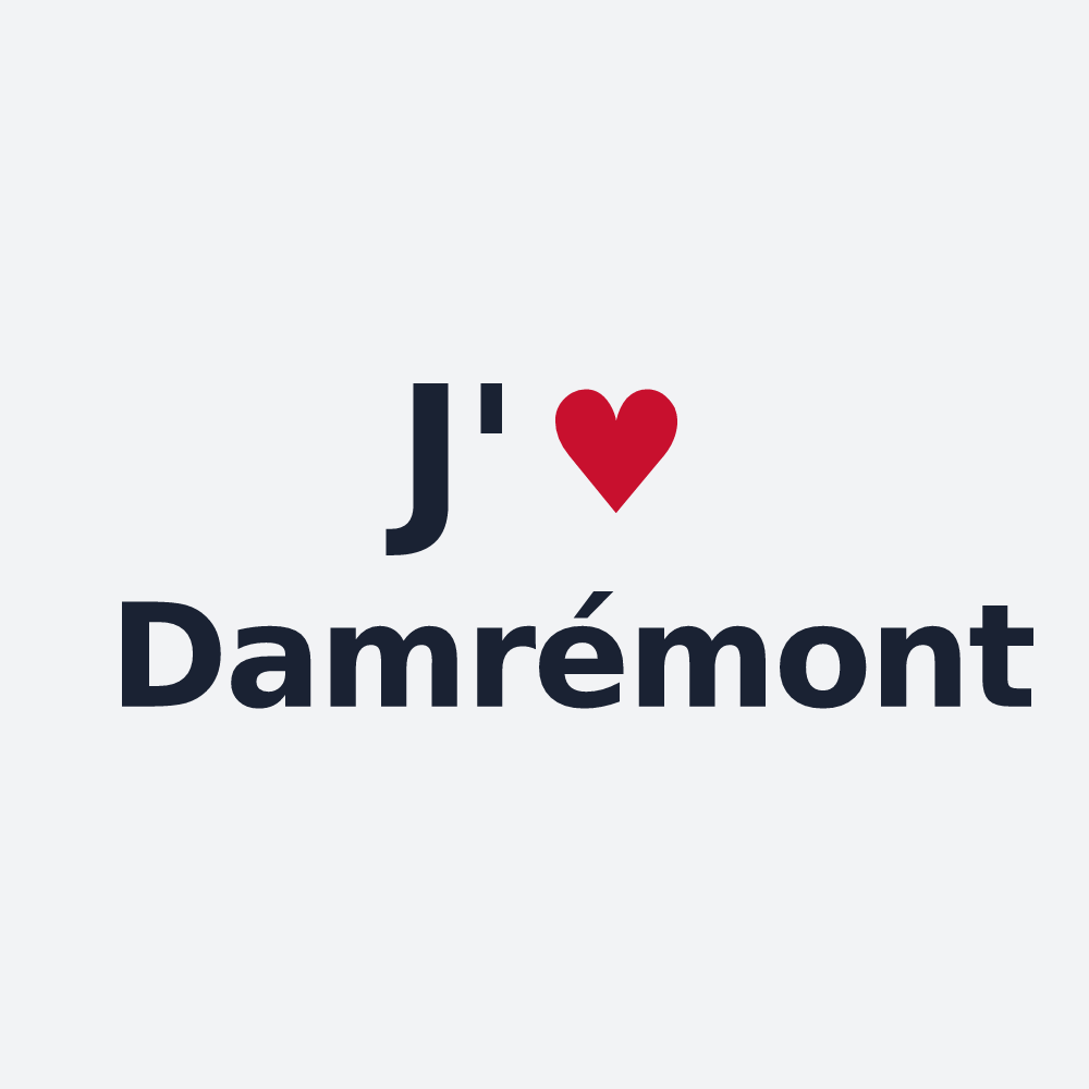 Poster personnalisé Damrémont — design J'aime Damrémont