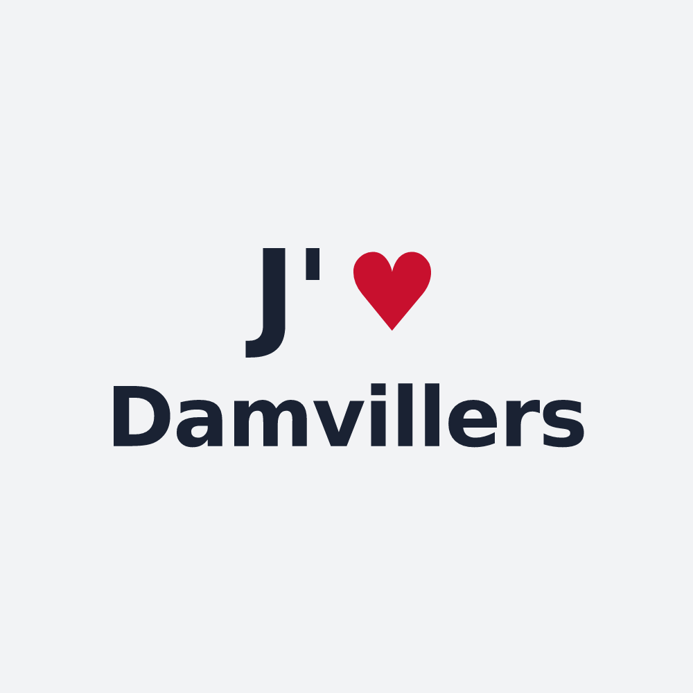 Poster personnalisé Damvillers — design J'aime Damvillers
