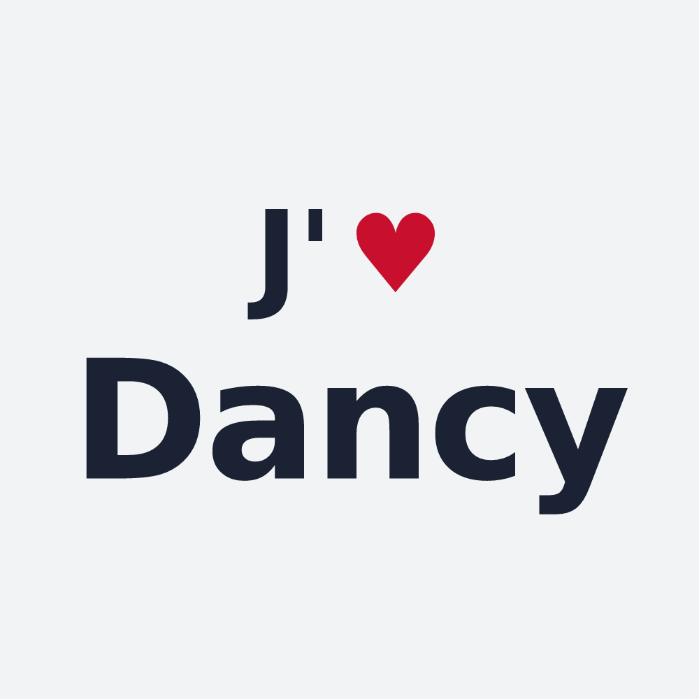 Poster personnalisé Dancy — design J'aime Dancy
