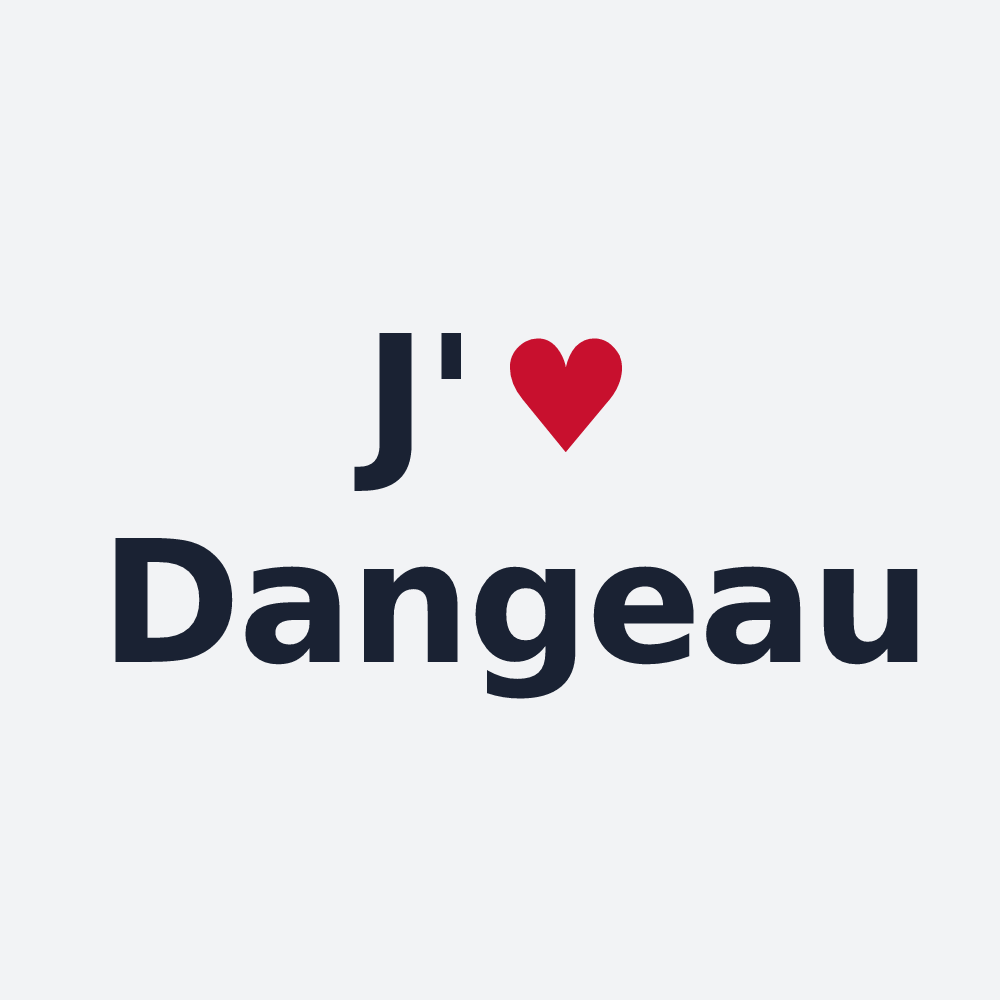 Poster personnalisé Dangeau — design J'aime Dangeau