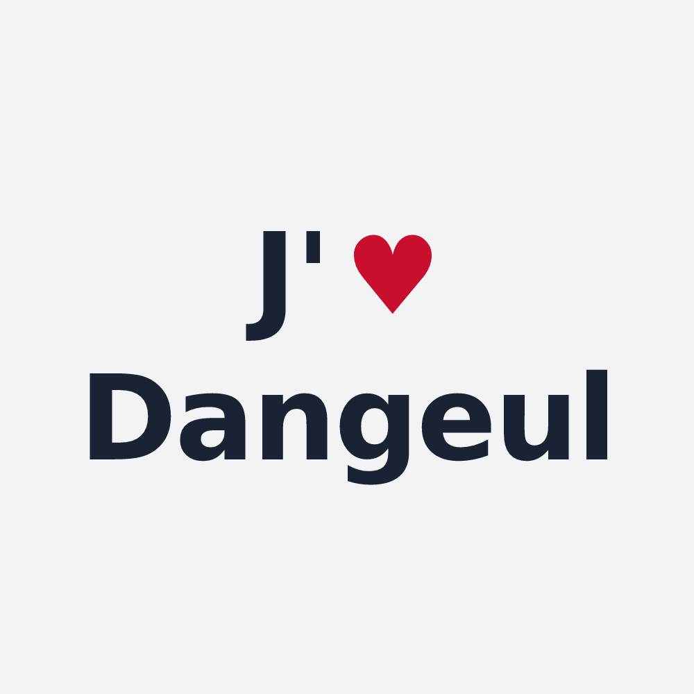 Poster personnalisé Dangeul — design J'aime Dangeul