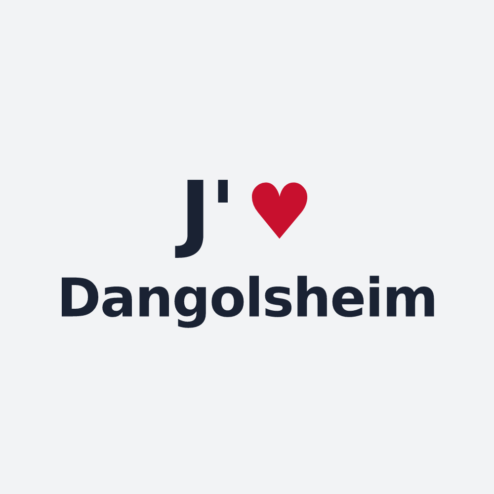 Poster personnalisé Dangolsheim — design J'aime Dangolsheim