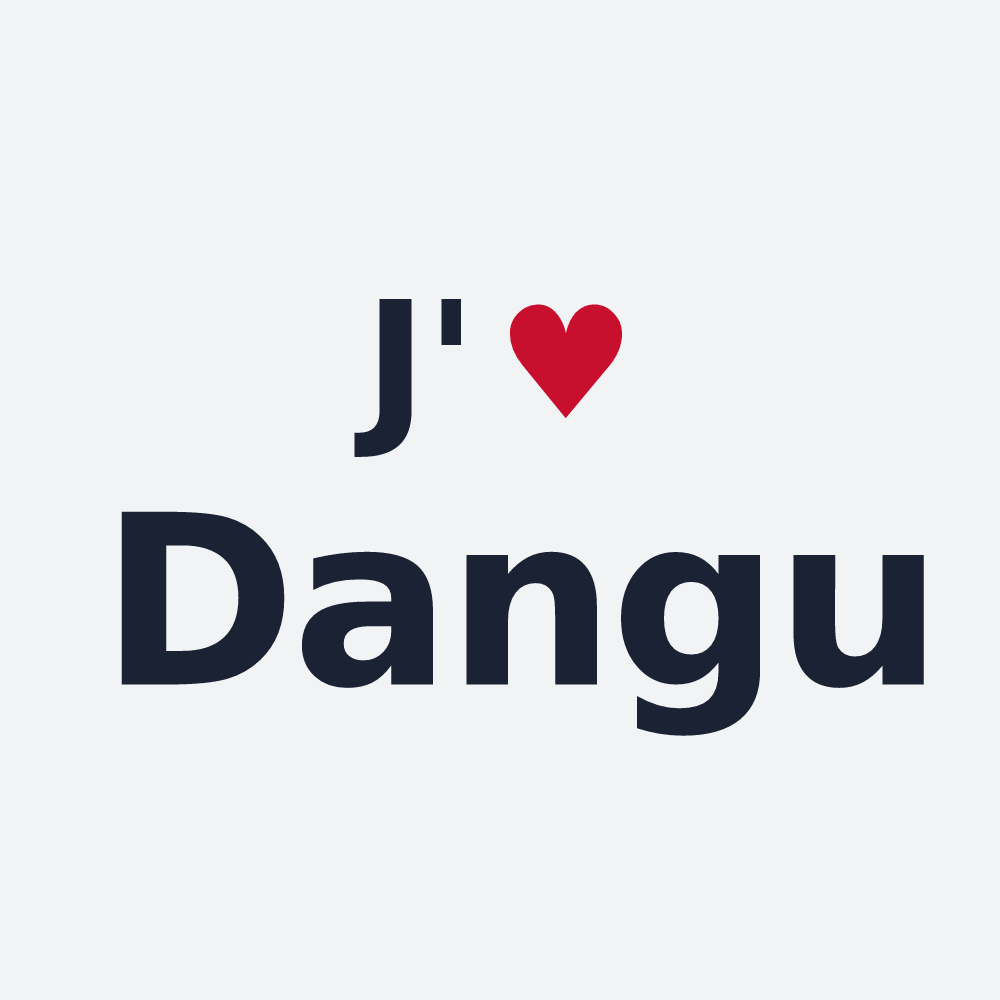 Poster personnalisé Dangu — design J'aime Dangu