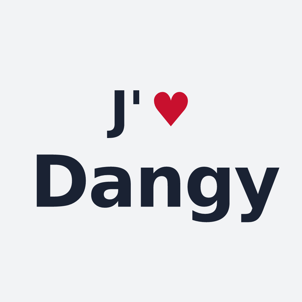 Poster personnalisé Dangy — design J'aime Dangy