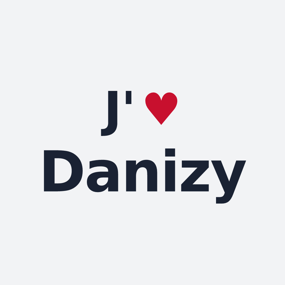 Poster personnalisé Danizy — design J'aime Danizy