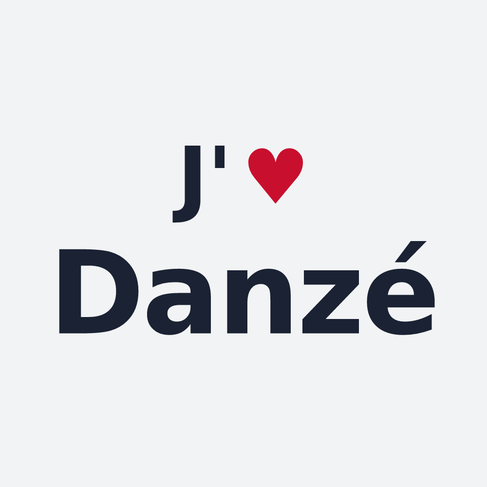 Poster personnalisé Danzé — design J'aime Danzé